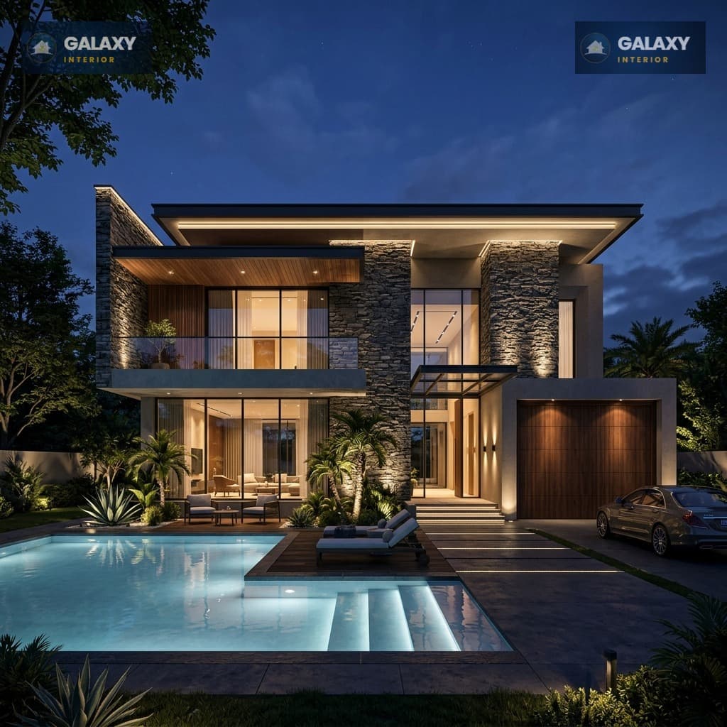Premium Villa — Night View